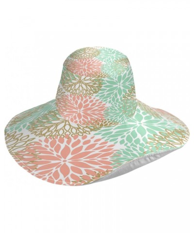 Sun Hats for Women Gardening Hat Floral Pastel Colors Dahias Beach Sun Protection Travel Foldable Brim Summer UV Hat Fishing ...