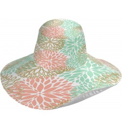 Sun Hats for Women Gardening Hat Floral Pastel Colors Dahias Beach Sun Protection Travel Foldable Brim Summer UV Hat Fishing ...