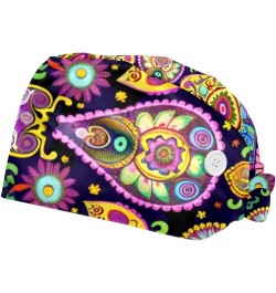 Bouffant Nurse Hats,Workout Hat with Buttons and Cotton Sweatband P848r6tbsg $8.66 Skullies & Beanies