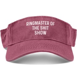 Ringmaster of The Shit Show Hat Visor Hats for Men Visors Stylish Sun Visor Hats Deep Rose $9.01 Visors