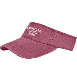 Ringmaster of The Shit Show Hat Visor Hats for Men Visors Stylish Sun Visor Hats Deep Rose $9.01 Visors