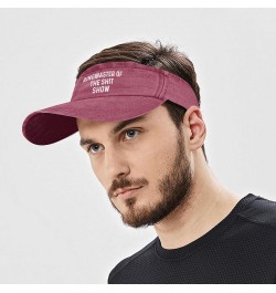 Ringmaster of The Shit Show Hat Visor Hats for Men Visors Stylish Sun Visor Hats Deep Rose $9.01 Visors