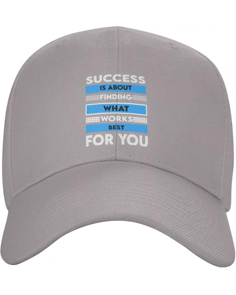 Success is About Finding What Works Best for You Baseball Cap for Men Women Dad Hat Classic Adjustable Golf Hats Gray $12.96 ...