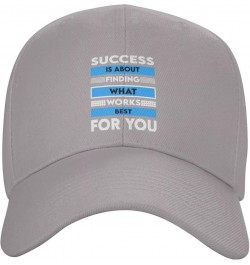 Success is About Finding What Works Best for You Baseball Cap for Men Women Dad Hat Classic Adjustable Golf Hats Gray $12.96 ...