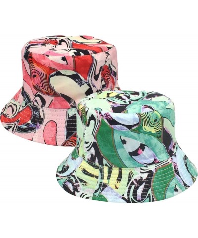 Creative Fruit Plant Pattern Bucket Hat for Female Fashion Trendy Outdoor UV Protection Sun Hat Funny Basin Hat Pattern-13 $1...