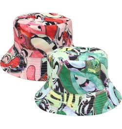 Creative Fruit Plant Pattern Bucket Hat for Female Fashion Trendy Outdoor UV Protection Sun Hat Funny Basin Hat Pattern-13 $1...