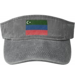 Flag of Gorani Sun Visor Hats for Women Men Sun Hat Vintage Golf Hat Adjustable Baseball Cap Gray $11.88 Visors