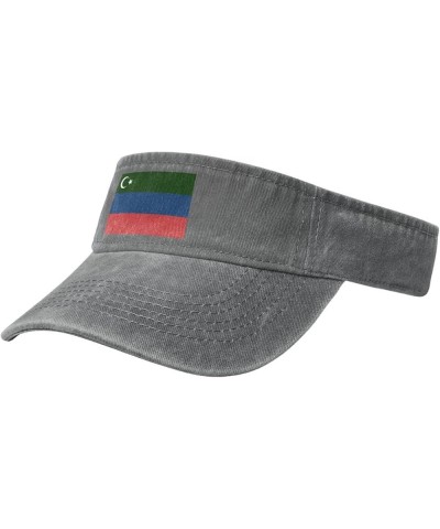 Flag of Gorani Sun Visor Hats for Women Men Sun Hat Vintage Golf Hat Adjustable Baseball Cap Gray $11.88 Visors