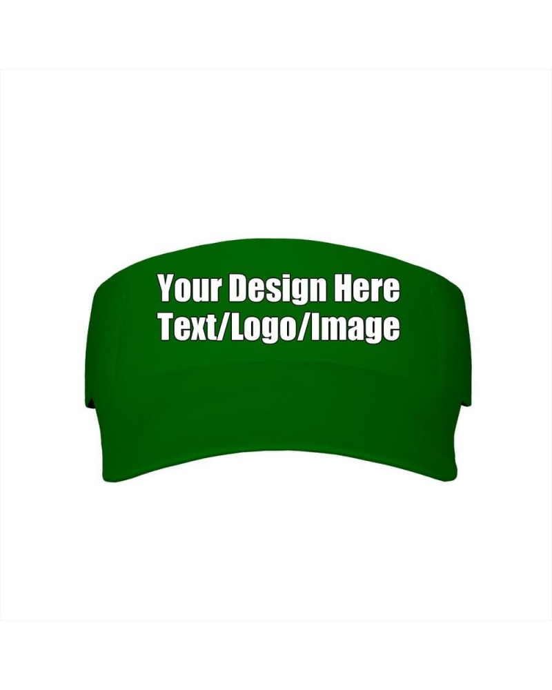 Custom Visor Hat Empty Top Baseball Caps Personalized Text Beach Cap, 40 Colors Darkgreen $9.34 Visors