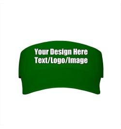 Custom Visor Hat Empty Top Baseball Caps Personalized Text Beach Cap, 40 Colors Darkgreen $9.34 Visors