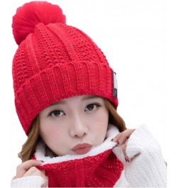 Beanies Women Winter Warm Skullies Knitted Beanie Cute Beanie Outdoor Beanie Cozy Slouchy Skullies Stretchy Skull Cap Red $11...