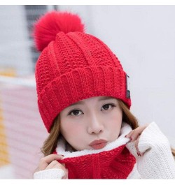 Beanies Women Winter Warm Skullies Knitted Beanie Cute Beanie Outdoor Beanie Cozy Slouchy Skullies Stretchy Skull Cap Red $11...