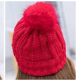 Beanies Women Winter Warm Skullies Knitted Beanie Cute Beanie Outdoor Beanie Cozy Slouchy Skullies Stretchy Skull Cap Red $11...