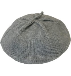 Womens Wool Knitted Beret Hat Elegant Paris Painter Artist Beanie Cap Female Elastic Plain Colours Hats for Daily Gray $12.58...