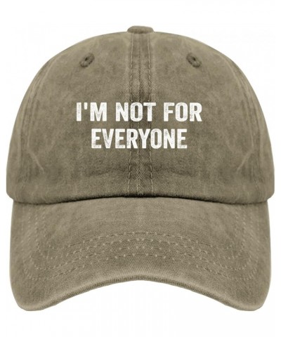 I'm Not for Everyone Baseball Cap Custom Hats Pigment Black Mens Baseball Cap Gifts for Dad Golf Hat Pigment Khaki $11.52 Buc...