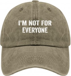 I'm Not for Everyone Baseball Cap Custom Hats Pigment Black Mens Baseball Cap Gifts for Dad Golf Hat Pigment Khaki $11.52 Buc...