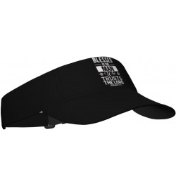 Jesus Blessed is The Man Who Trusts The Lord Adult Sunscreen Visor Cap Outdoor Comfort for Men Women7 Black $9.89 Visors