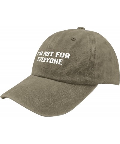 I'm Not for Everyone Baseball Cap Custom Hats Pigment Black Mens Baseball Cap Gifts for Dad Golf Hat Pigment Khaki $11.52 Buc...