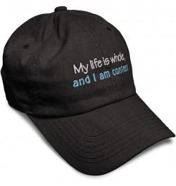 Soft Baseball Cap My Life is Whole and I Am Content B Cotton Dad Hats for Men & Women Dark Denim $17.39 Baseball Caps