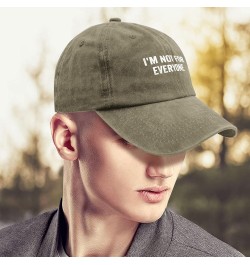 I'm Not for Everyone Baseball Cap Custom Hats Pigment Black Mens Baseball Cap Gifts for Dad Golf Hat Pigment Khaki $11.52 Buc...