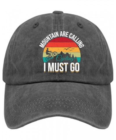 Cowgirl hat Mountainare Calling I Must go Mens Golf hat Snapback hat Gifts for Men Sun Cap Pigment Black $11.43 Cowboy Hats