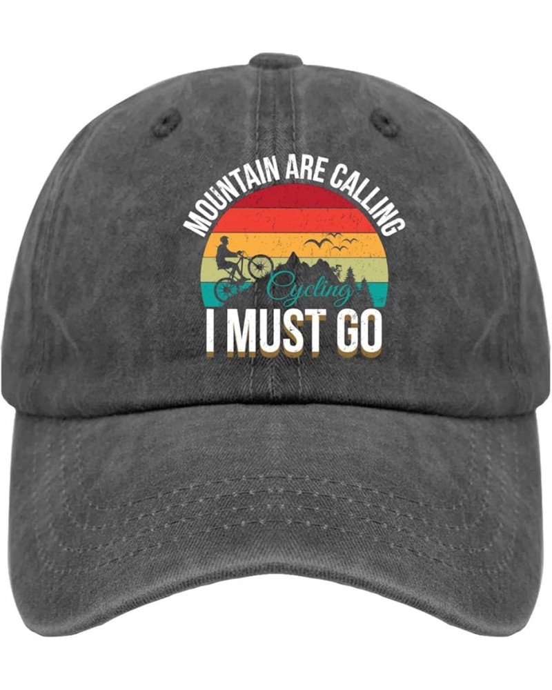 Cowgirl hat Mountainare Calling I Must go Mens Golf hat Snapback hat Gifts for Men Sun Cap Pigment Black $11.43 Cowboy Hats