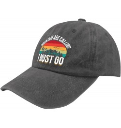 Cowgirl hat Mountainare Calling I Must go Mens Golf hat Snapback hat Gifts for Men Sun Cap Pigment Black $11.43 Cowboy Hats