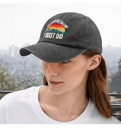 Cowgirl hat Mountainare Calling I Must go Mens Golf hat Snapback hat Gifts for Men Sun Cap Pigment Black $11.43 Cowboy Hats