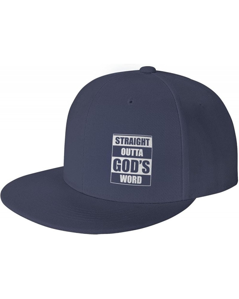 Straight Outta Gods Word Funny Religion Jesus Christian Baseball Cap Men Trucker Hat Women Dad Hat Ponytail Hat Black Navy Bl...