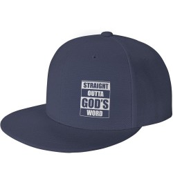 Straight Outta Gods Word Funny Religion Jesus Christian Baseball Cap Men Trucker Hat Women Dad Hat Ponytail Hat Black Navy Bl...