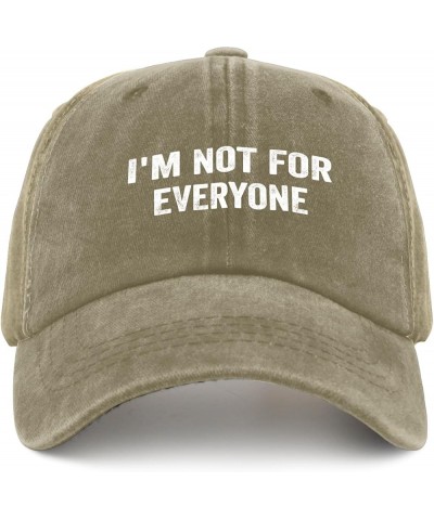 I'm Not for Everyone Baseball Cap Custom Hats Pigment Black Mens Baseball Cap Gifts for Dad Golf Hat Pigment Khaki $11.52 Buc...