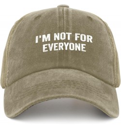 I'm Not for Everyone Baseball Cap Custom Hats Pigment Black Mens Baseball Cap Gifts for Dad Golf Hat Pigment Khaki $11.52 Buc...