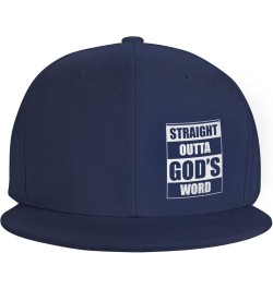 Straight Outta Gods Word Funny Religion Jesus Christian Baseball Cap Men Trucker Hat Women Dad Hat Ponytail Hat Black Navy Bl...