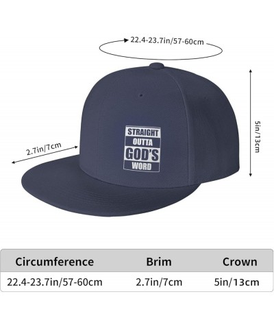 Straight Outta Gods Word Funny Religion Jesus Christian Baseball Cap Men Trucker Hat Women Dad Hat Ponytail Hat Black Navy Bl...