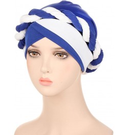 Women Braid Turban Hats Hat Cancer Cap Hair Bonnet Head Scarf Wrap Cover Head Wrap Hats Blue $7.84 Skullies & Beanies