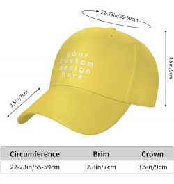 Custom Hats for Men Add Your Logo Text or Photo Hats Yellow $8.05 Baseball Caps