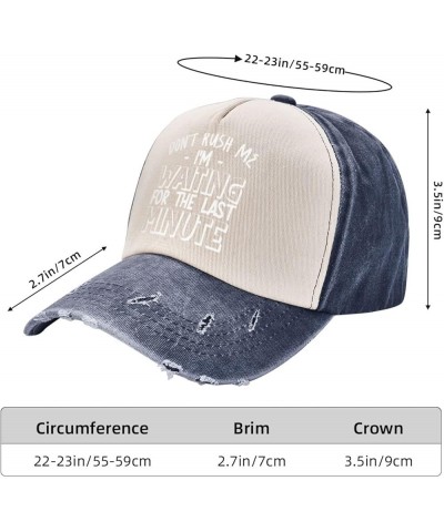 Don't Rush Me I'm Waiting for The Last Minute Women's Baseball Hat Vintage Trucker Hat Adjustable,Dark Red Navy Blue $11.41 B...