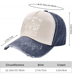 Don't Rush Me I'm Waiting for The Last Minute Women's Baseball Hat Vintage Trucker Hat Adjustable,Dark Red Navy Blue $11.41 B...