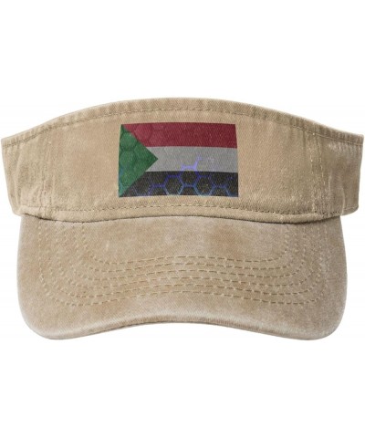 Flag of Sudan Sun Hat Sun Visor Hats for Women Men Baseball Cap Golf Hats Natural $11.12 Visors