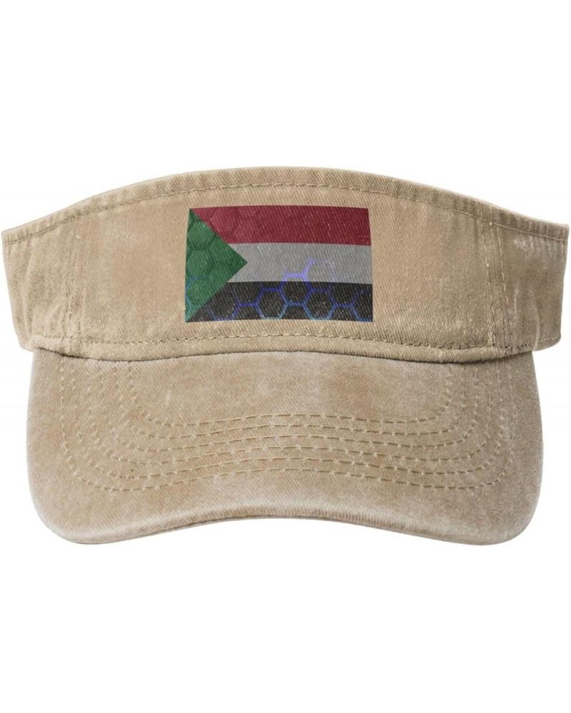 Flag of Sudan Sun Hat Sun Visor Hats for Women Men Baseball Cap Golf Hats Natural $11.12 Visors