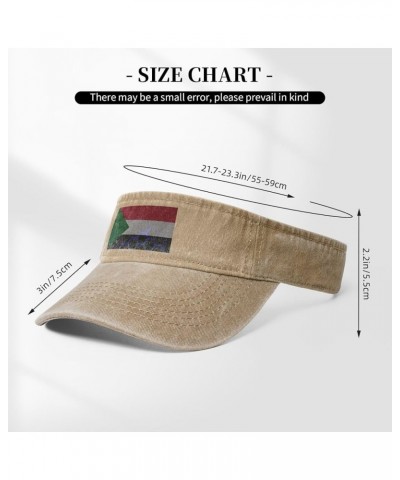 Flag of Sudan Sun Hat Sun Visor Hats for Women Men Baseball Cap Golf Hats Natural $11.12 Visors