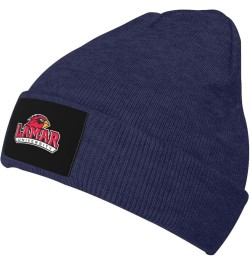 Lamar University Classic Warm Winter Knit Cap Fleece Lined Beanie Hat Navy Blue $12.59 Skullies & Beanies