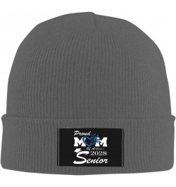 Proud Mom of a 2028 Senior Class of 2028 Graduation Unisex Four Seasons Knitted Hat Winter Warm Hats Hats for Men Women One S...