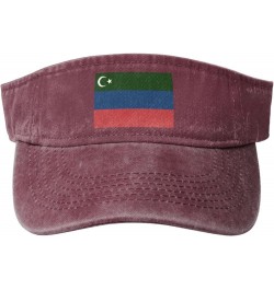 Flag of Gorani Sun Visor Hats for Women Men Sun Hat Vintage Golf Hat Adjustable Baseball Cap Red $11.88 Visors