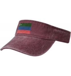 Flag of Gorani Sun Visor Hats for Women Men Sun Hat Vintage Golf Hat Adjustable Baseball Cap Red $11.88 Visors