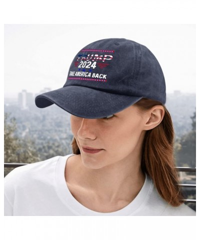 Workout Hats for Men Trump Sports Cap for Mens Running Cap Breathable Trumps 2024 Visor Hat Navy Blue $9.06 Visors