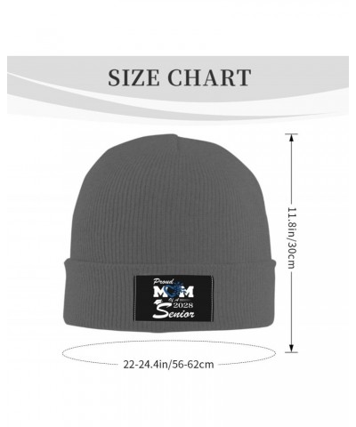 Proud Mom of a 2028 Senior Class of 2028 Graduation Unisex Four Seasons Knitted Hat Winter Warm Hats Hats for Men Women One S...