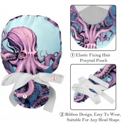 2-Pc Working Hat,Nursing Hat,Surgical Surgery Hats,Bouffant Tie Back Hats,Abstract Ocean Octopus $12.08 Skullies & Beanies