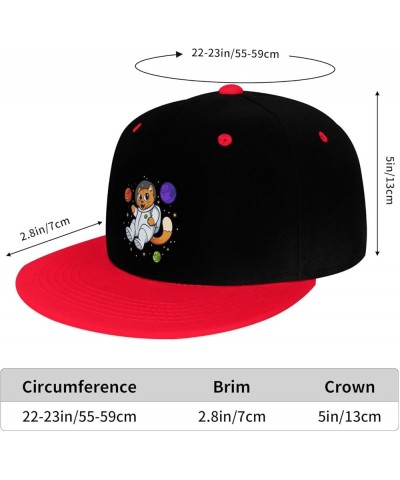 Cute Cat Snapback Hat for Men Women Baseball Cap Trucker Flat Bill Hats Dad Caps Red $13.09 Baseball Caps