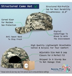 Custom Camo Baseball Cap Zombie Mythical Creatures Cotton Hunting Dad Hats for Men & Women Pixel Camo Personalized Text Here ...